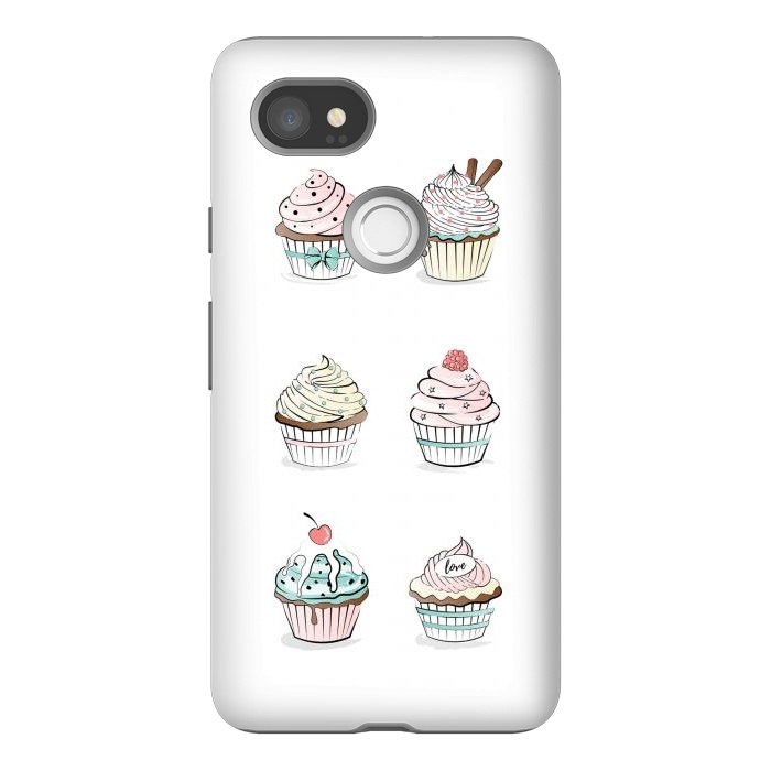 Pixel 2XL StrongFit Sweet Cupcakes by Martina