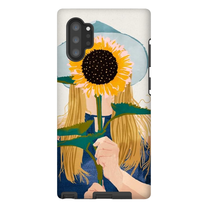 Galaxy Note 10 plus StrongFit Miss Sunflower V2 by Uma Prabhakar Gokhale