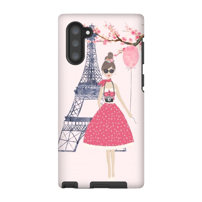 Galaxy Note 10 StrongFit Trendy Girl in Spring in Paris by DaDo ART
