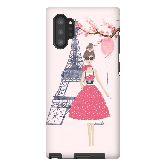 Galaxy Note 10 plus StrongFit Trendy Girl in Spring in Paris by DaDo ART