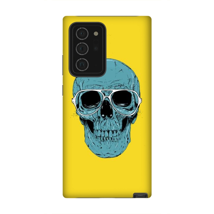 Galaxy Note 20 Ultra StrongFit Blue skull by Balazs Solti