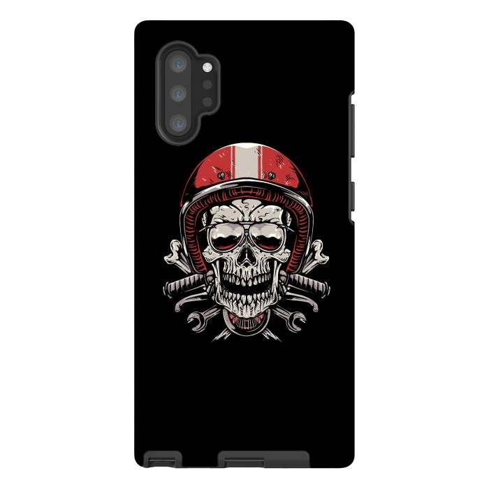 Galaxy Note 10 plus StrongFit Skull Biker 4 by Afif Quilimo