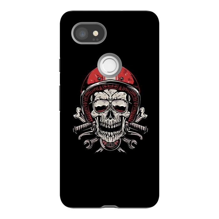 Pixel 2XL StrongFit Skull Biker 4 by Afif Quilimo