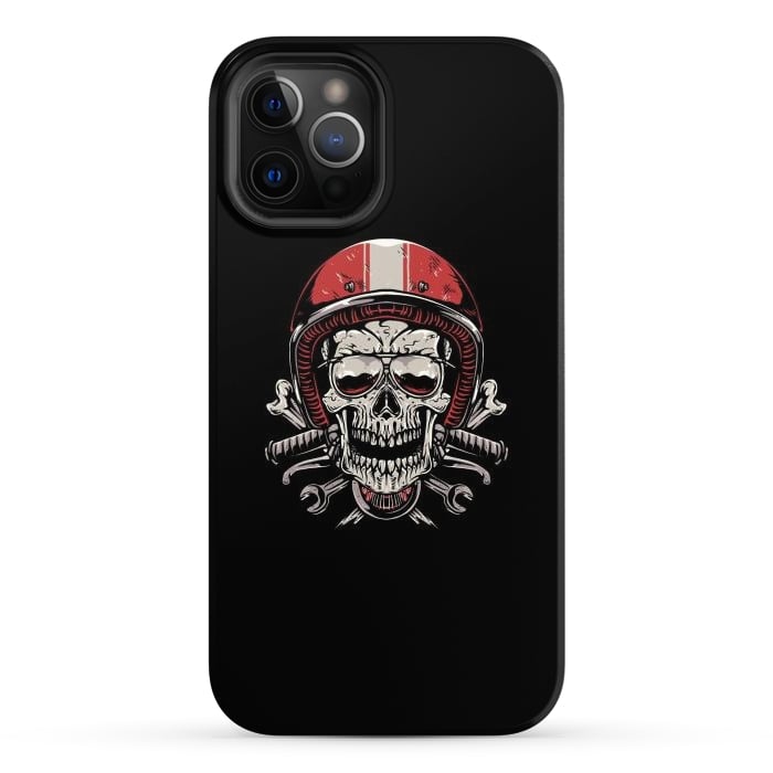 iPhone 12 Pro Max StrongFit Skull Biker 4 by Afif Quilimo