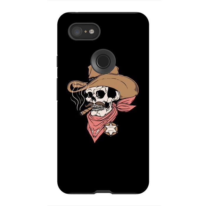 Pixel 3XL StrongFit Skull Sheriff by Afif Quilimo