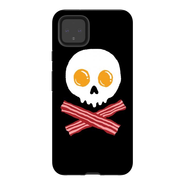 Pixel 4XL StrongFit Breakfast Skull by Afif Quilimo