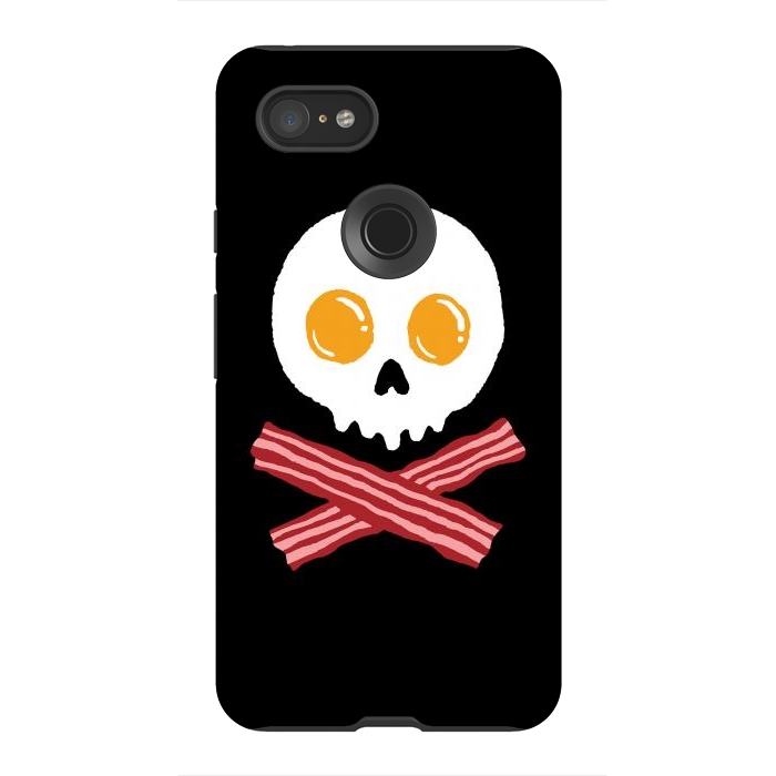 Pixel 3XL StrongFit Breakfast Skull by Afif Quilimo