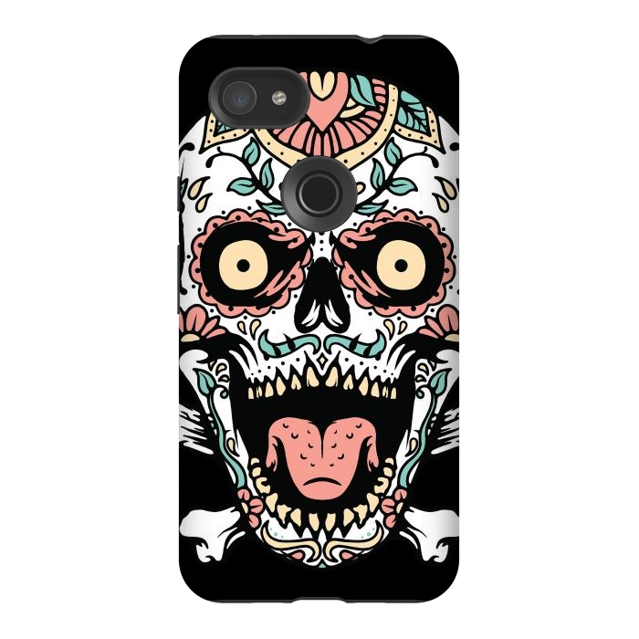 Pixel 3AXL StrongFit Mexican Skull 1 by Afif Quilimo
