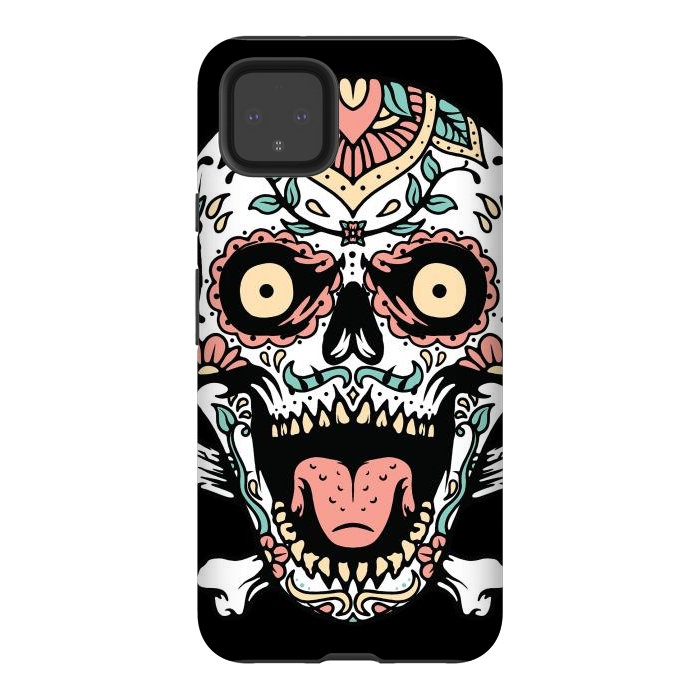 Pixel 4XL StrongFit Mexican Skull 1 by Afif Quilimo