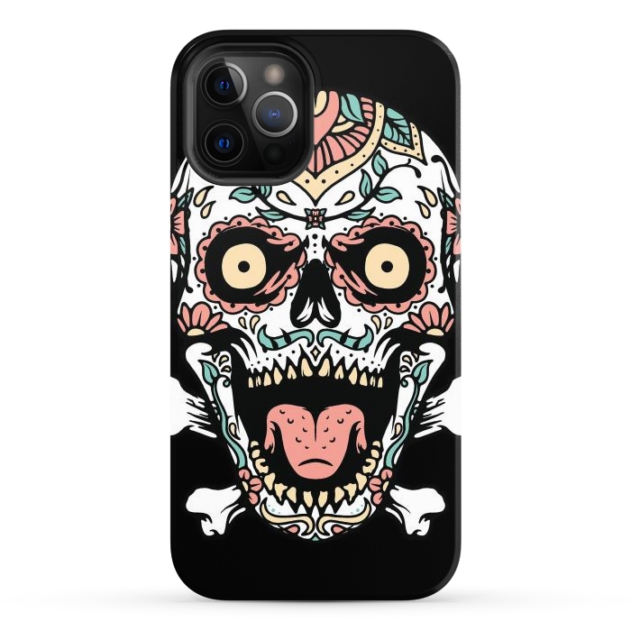 iPhone 12 Pro Max StrongFit Mexican Skull 1 by Afif Quilimo