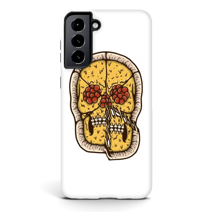 Galaxy S21 StrongFit pizza Skull by Afif Quilimo