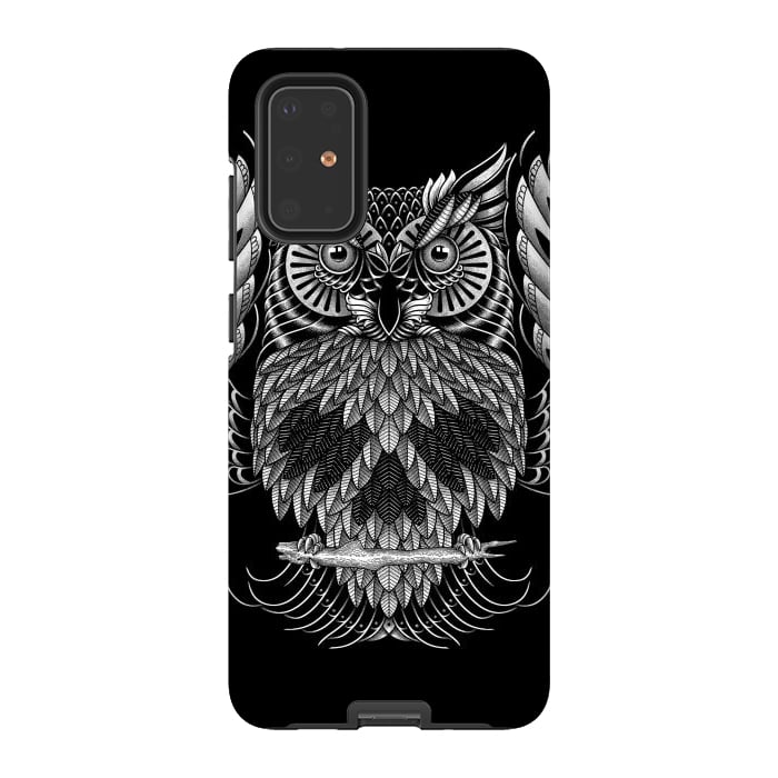 Galaxy S20 Plus StrongFit Owl Skull Ornate (Dark) by Afif Quilimo