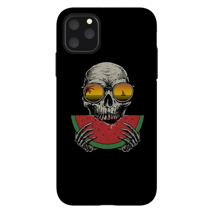 iPhone 11 Pro Max StrongFit Watermelon Skull by Afif Quilimo