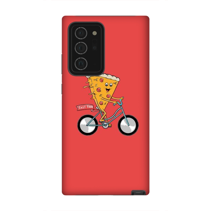 Galaxy Note 20 Ultra StrongFit Pizza Fast Food Red por Coffee Man