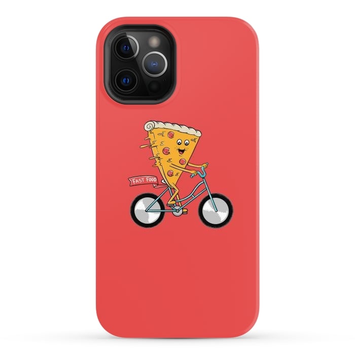 iPhone 12 Pro Max StrongFit Pizza Fast Food Red por Coffee Man