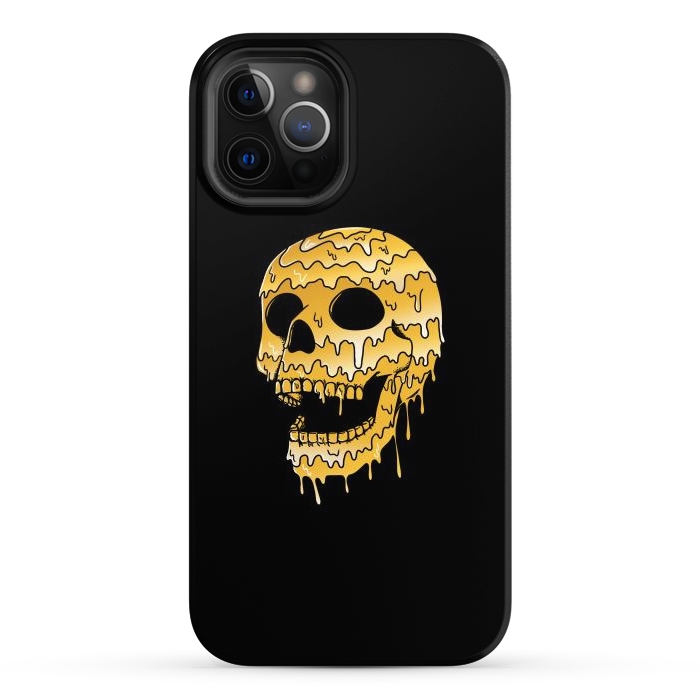 iPhone 12 Pro Max StrongFit Gold Skull by Coffee Man