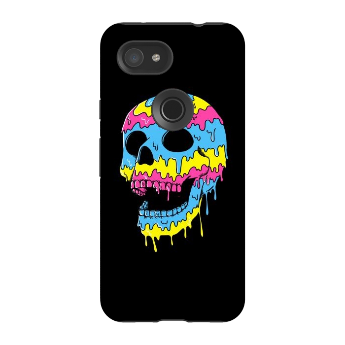 Pixel 3A StrongFit Melted Skull by Coffee Man