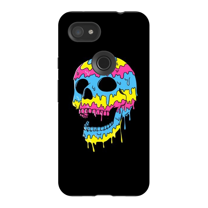 Pixel 3AXL StrongFit Melted Skull by Coffee Man