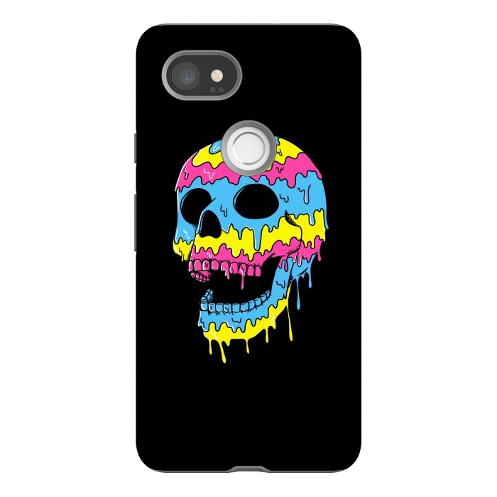 Pixel 2XL StrongFit Melted Skull by Coffee Man