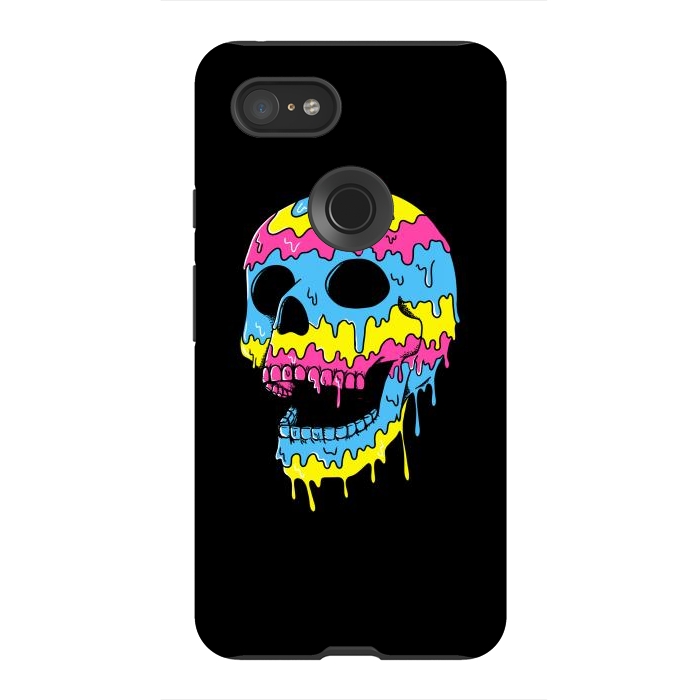 Pixel 3XL StrongFit Melted Skull by Coffee Man