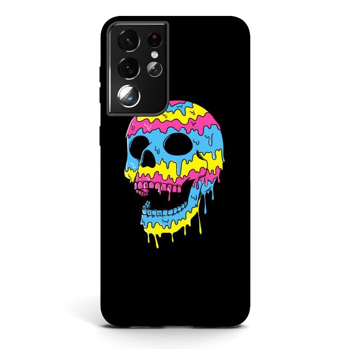 Galaxy S21 ultra StrongFit Melted Skull by Coffee Man