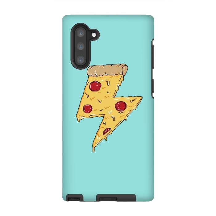 Galaxy Note 10 StrongFit Pizza power green by Coffee Man