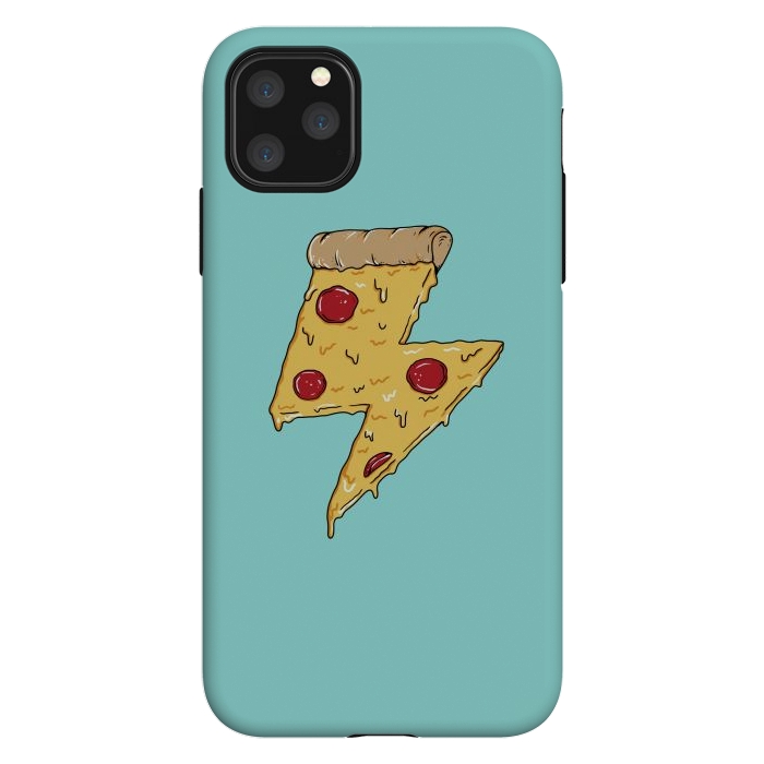iPhone 11 Pro Max StrongFit Pizza power green by Coffee Man