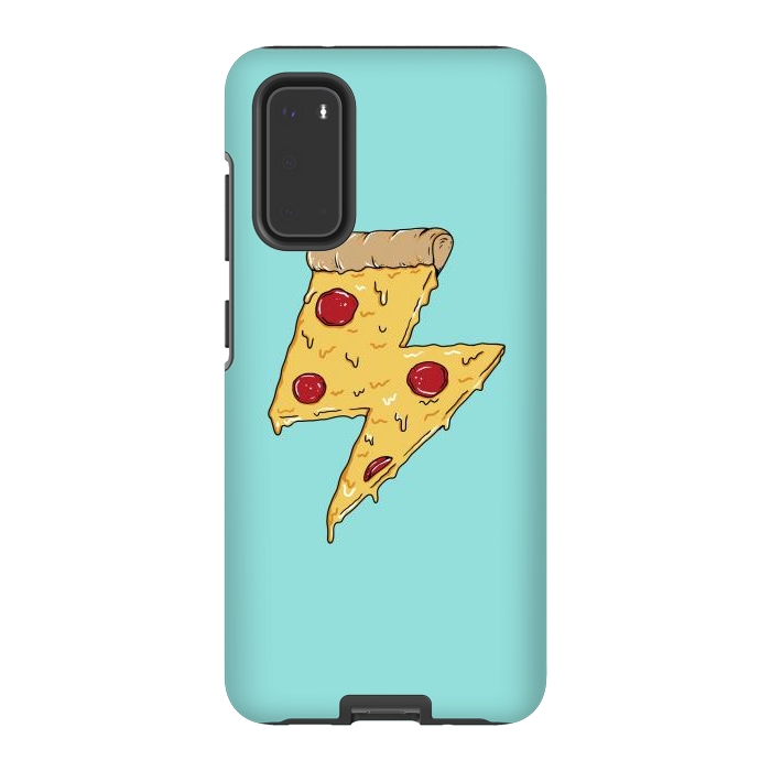 Galaxy S20 StrongFit Pizza power green by Coffee Man