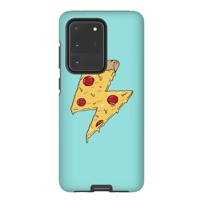 Galaxy S20 Ultra StrongFit Pizza power green by Coffee Man