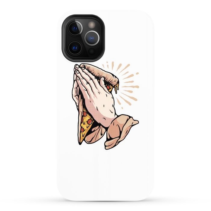 iPhone 12 Pro Max StrongFit Pray for Pizza by Afif Quilimo