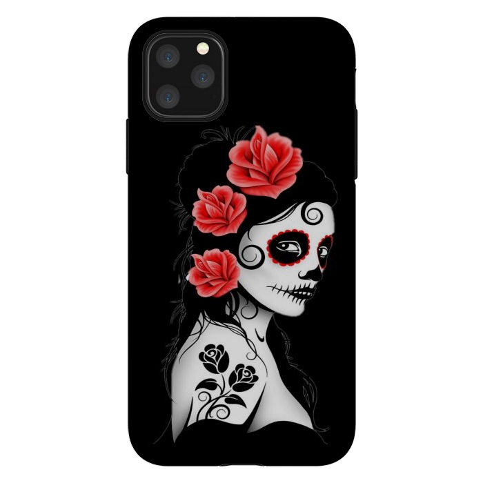 iPhone 11 Pro Max StrongFit sugar skull woman by haroulita