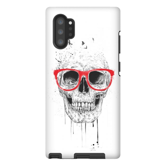 Galaxy Note 10 plus StrongFit Skull with red glasses by Balazs Solti