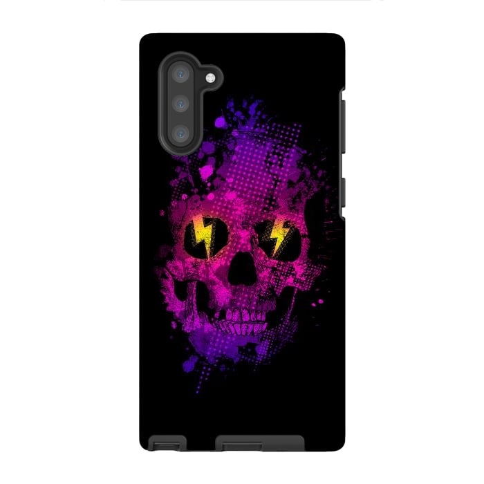Galaxy Note 10 StrongFit Acid Skull by Mitxel Gonzalez