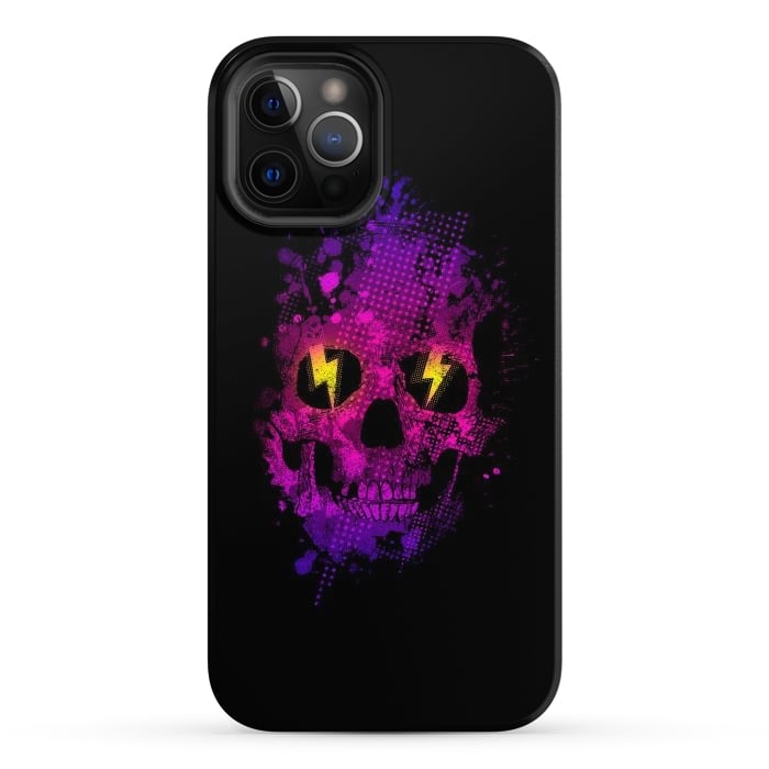 iPhone 12 Pro Max StrongFit Acid Skull by Mitxel Gonzalez