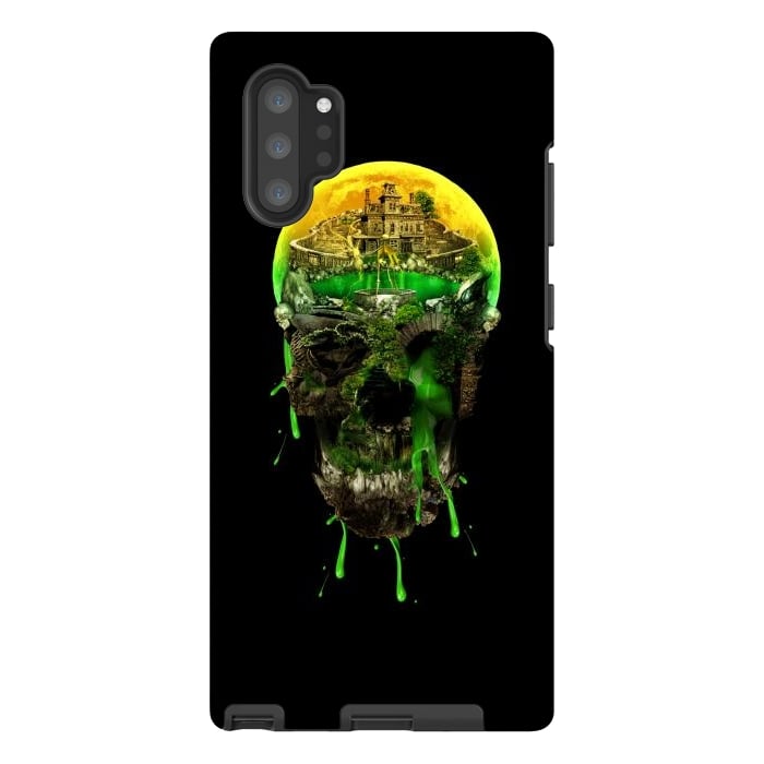 Galaxy Note 10 plus StrongFit Haunted Skull by Riza Peker