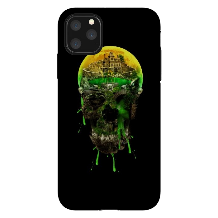 iPhone 11 Pro Max StrongFit Haunted Skull by Riza Peker