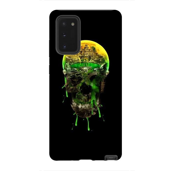 Galaxy Note 20 StrongFit Haunted Skull by Riza Peker