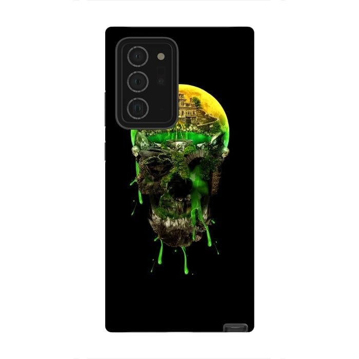 Galaxy Note 20 Ultra StrongFit Haunted Skull by Riza Peker