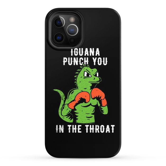 iPhone 12 Pro StrongFit Iguana Punch You by eduely