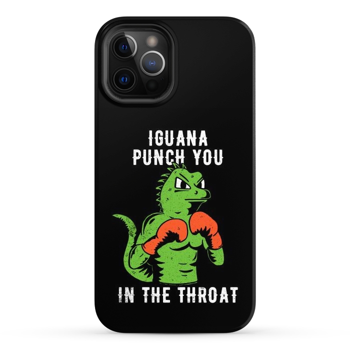 iPhone 12 Pro Max StrongFit Iguana Punch You by eduely