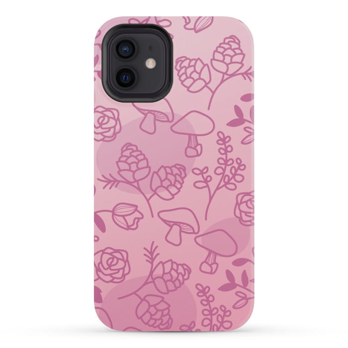 iPhone 12 mini StrongFit Flores Rosa by daivos