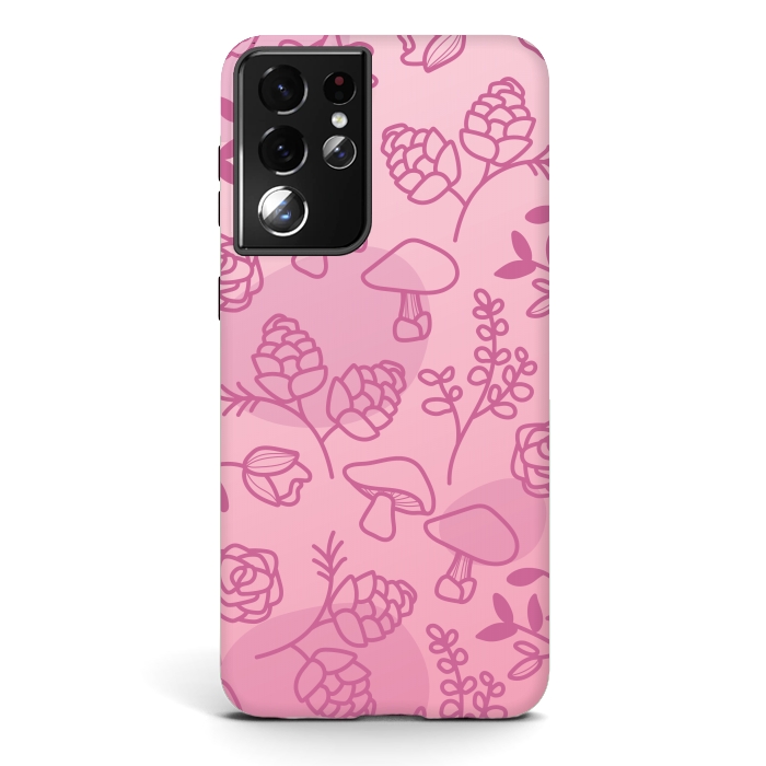 Galaxy S21 ultra StrongFit Flores Rosa by daivos