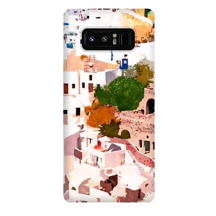 Galaxy Note 8 StrongFit Travel Far Enough, You Meet Yourself Illustration, Spain Citiscape Architecture Painting, Buildings by Uma Prabhakar Gokhale