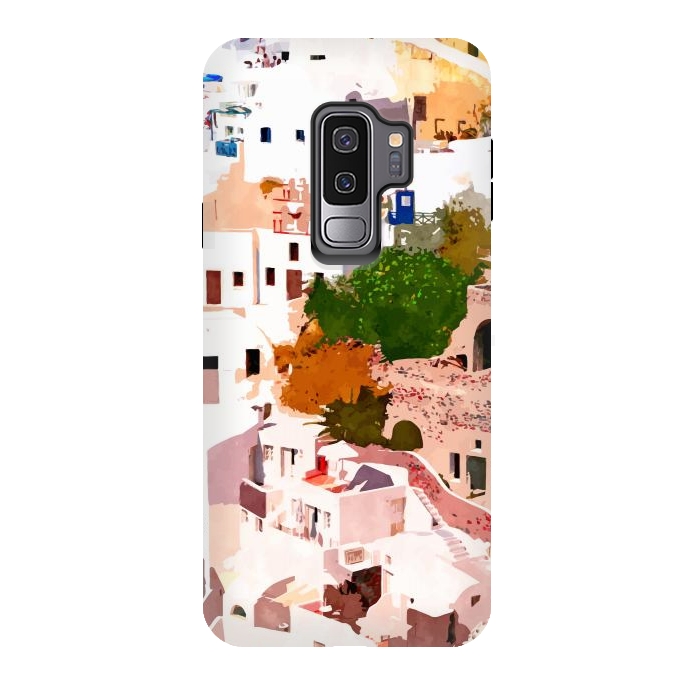 Galaxy S9 plus StrongFit Travel Far Enough, You Meet Yourself Illustration, Spain Citiscape Architecture Painting, Buildings by Uma Prabhakar Gokhale