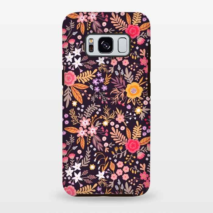 Galaxy S8 plus StrongFit Branches and Berries on a Black Background by ArtsCase