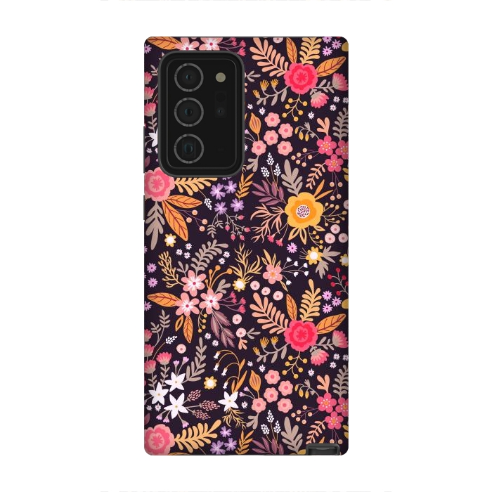 Galaxy Note 20 Ultra StrongFit Branches and Berries on a Black Background by ArtsCase