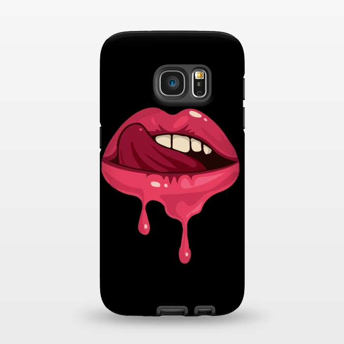 Galaxy S7 StrongFit crazy lips 2 por MALLIKA