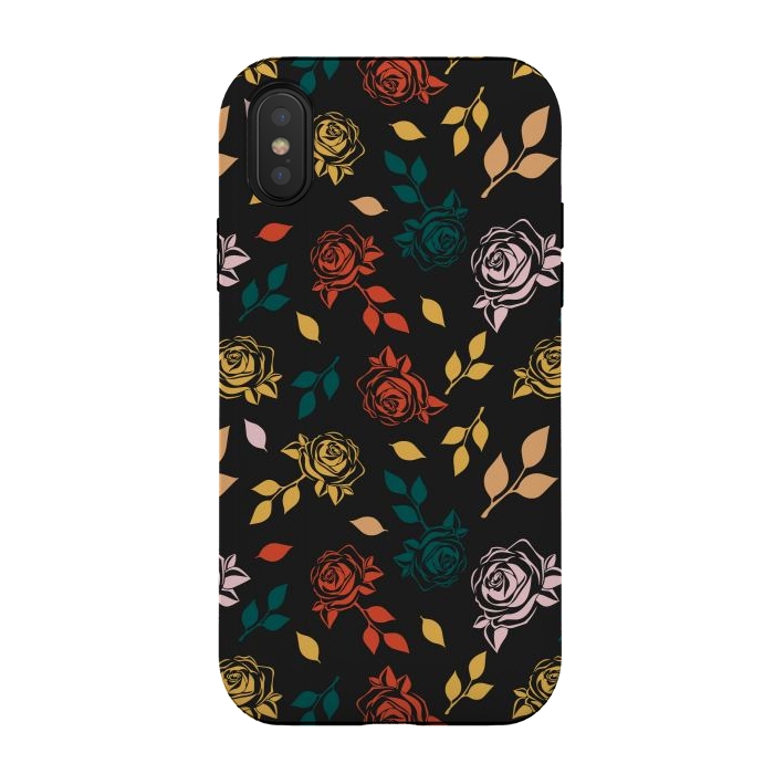 iPhone Xs / X StrongFit Rose Floral by TMSarts