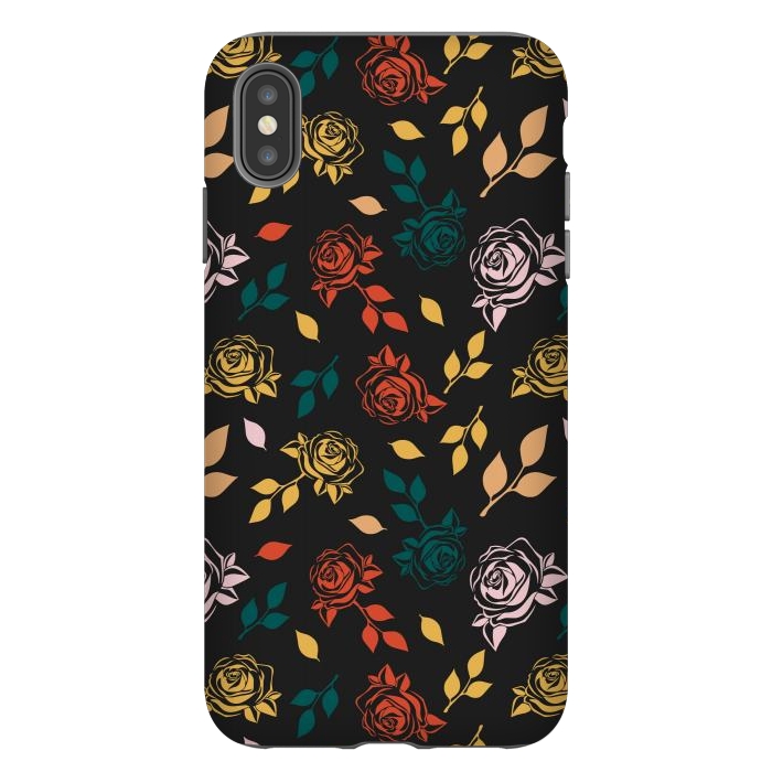 iPhone Xs Max StrongFit Rose Floral by TMSarts