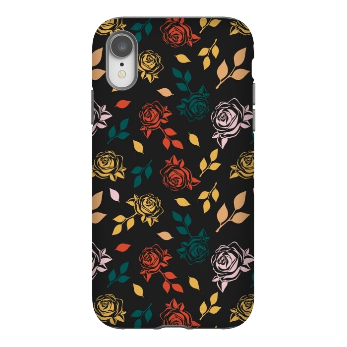 iPhone Xr StrongFit Rose Floral by TMSarts